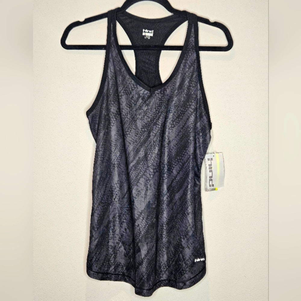 Hind Black Polyester Active Tank